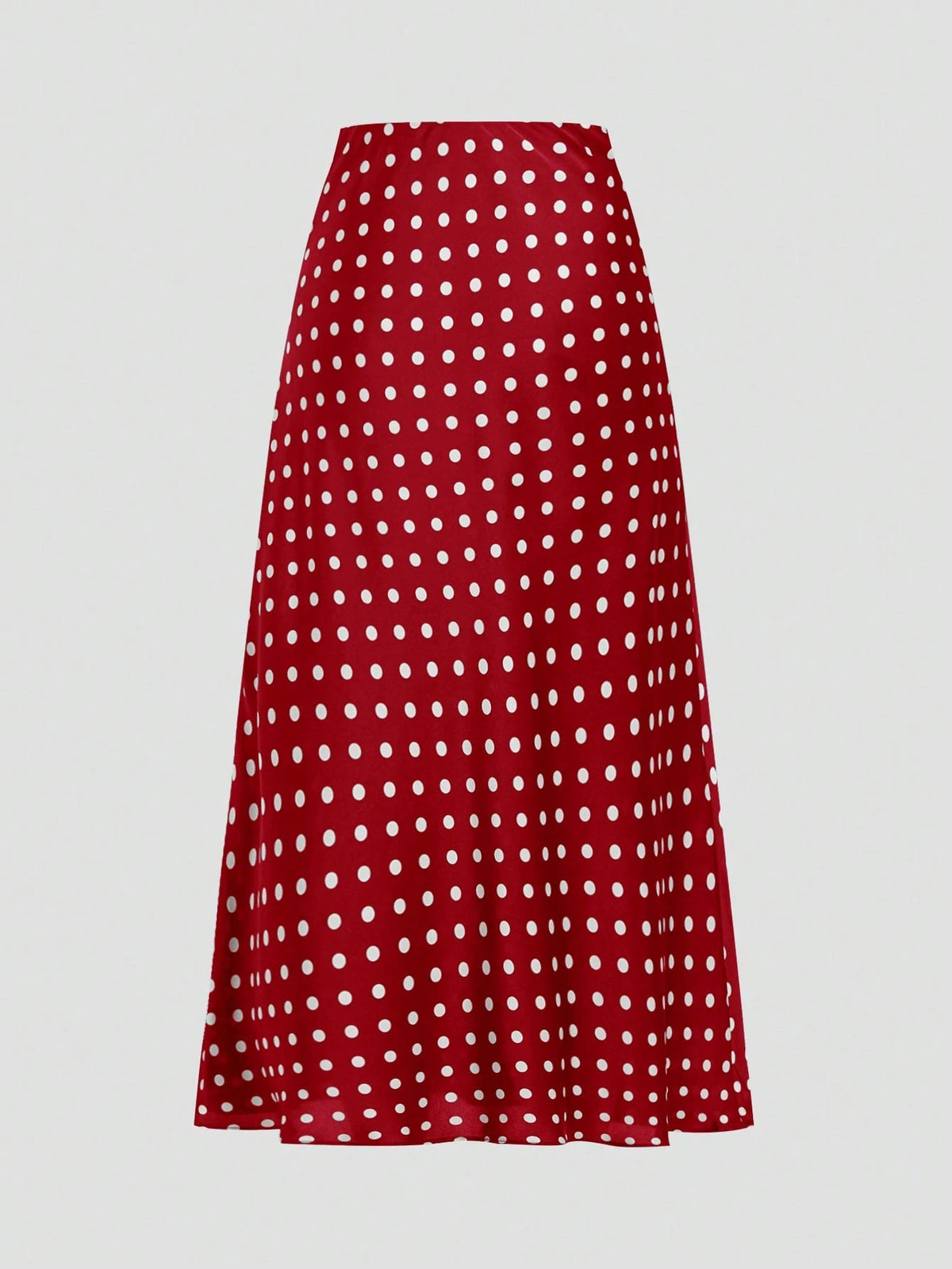 Privé Women's Elegant Polka Dot Satin Skirt For Commuter