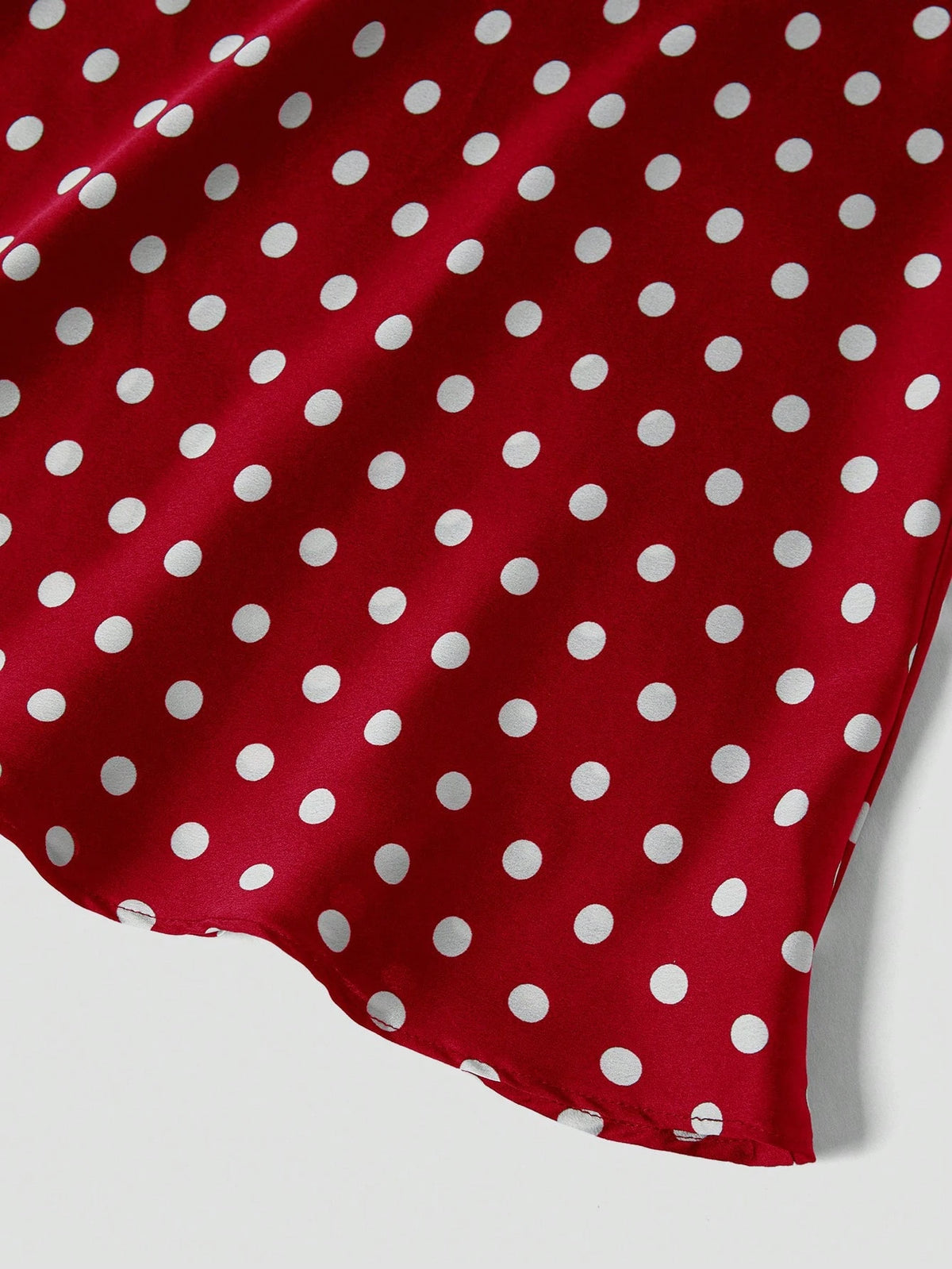 Privé Women's Elegant Polka Dot Satin Skirt For Commuter