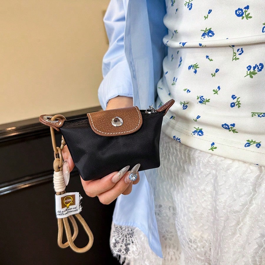 Puffy Nylon Bag Charm, Stylish Mini Keychain, Playful Hanging Decoration For Purses And Backpacks, Bag Hanging Decoration
