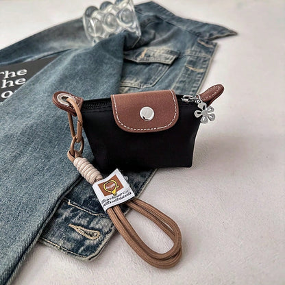 Puffy Nylon Bag Charm, Stylish Mini Keychain, Playful Hanging Decoration For Purses And Backpacks, Bag Hanging Decoration