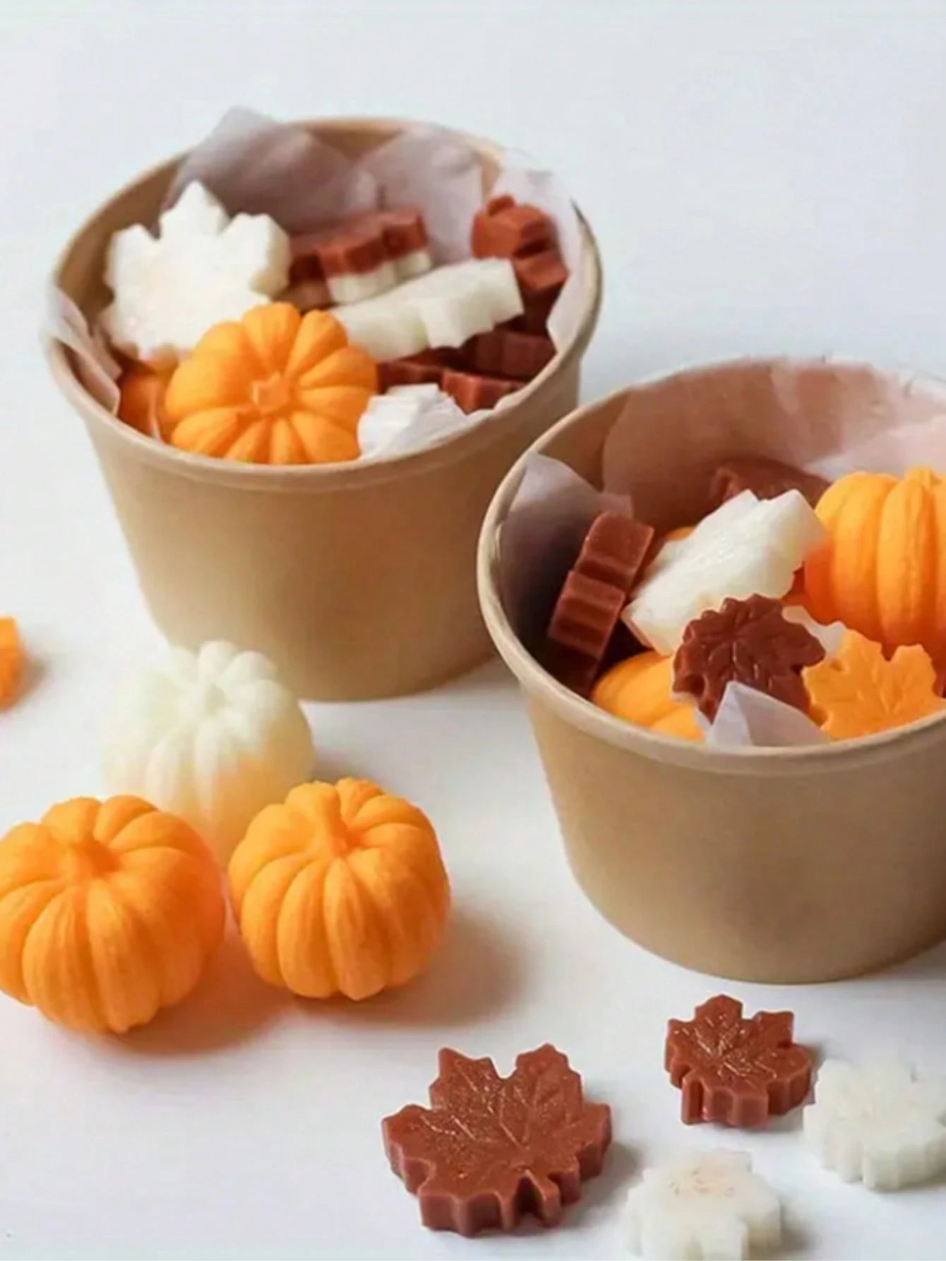 Pumpkin Candle Holder Making Silicone Molds, Maple Leaf Silicone Molds, 3D Pumpkin Silicone Molds For Epoxy Resin Casting Thanksgiving DIY Art Gifts Home Decor