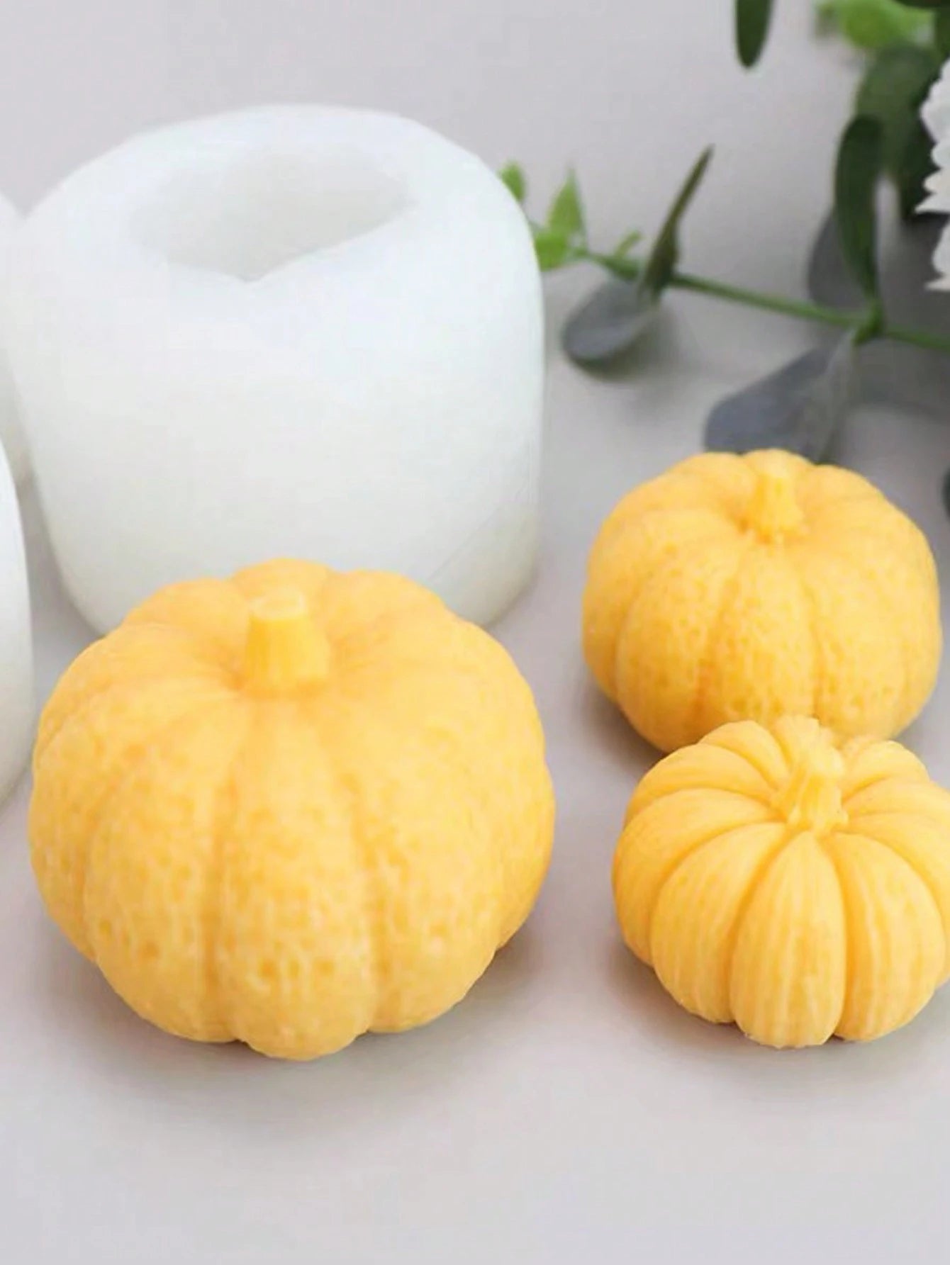 Pumpkin Candle Holder Making Silicone Molds, Maple Leaf Silicone Molds, 3D Pumpkin Silicone Molds For Epoxy Resin Casting Thanksgiving DIY Art Gifts Home Decor