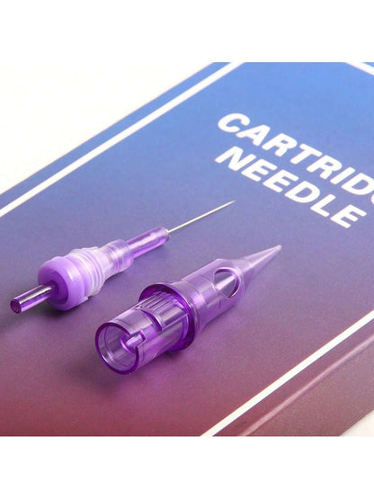Purple Tattoo Cartridges 50pcs/Box RL RS RM M1 Size Professional Disposable Purple Needle Permanent Eyebrow Lip Makeup Needles For Tattoo Machine Pen