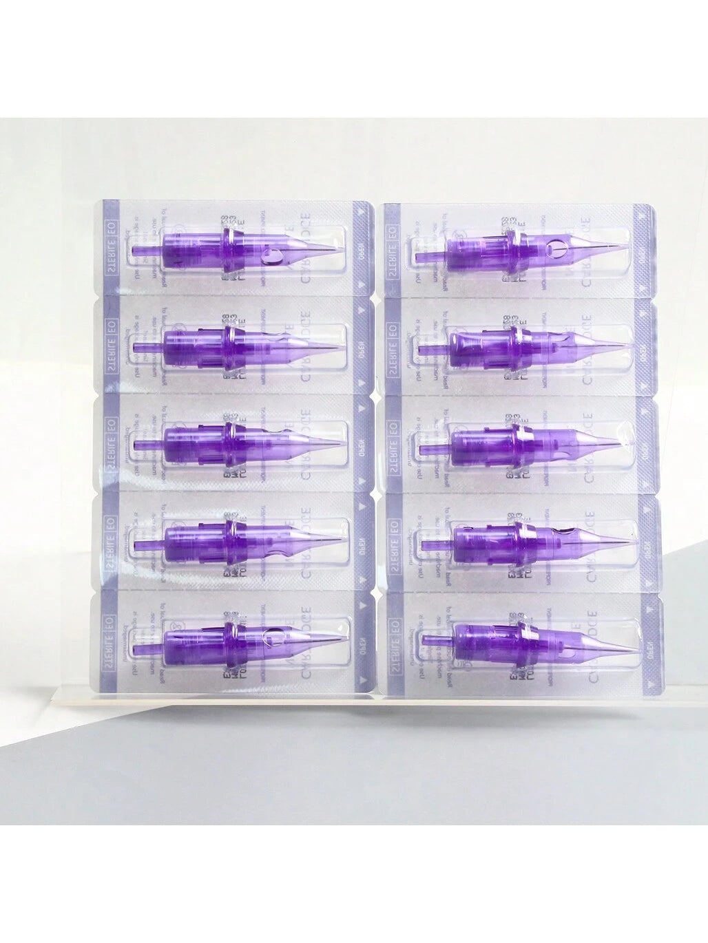 Purple Tattoo Cartridges 50pcs/Box RL RS RM M1 Size Professional Disposable Purple Needle Permanent Eyebrow Lip Makeup Needles For Tattoo Machine Pen