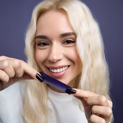 Purple Teeth Whitening Strips 21 Treatments- Safety For Enamel- Non Sensitive Teeth Whitening- Whitening Without Any Harm- Pack Of 42 Strips