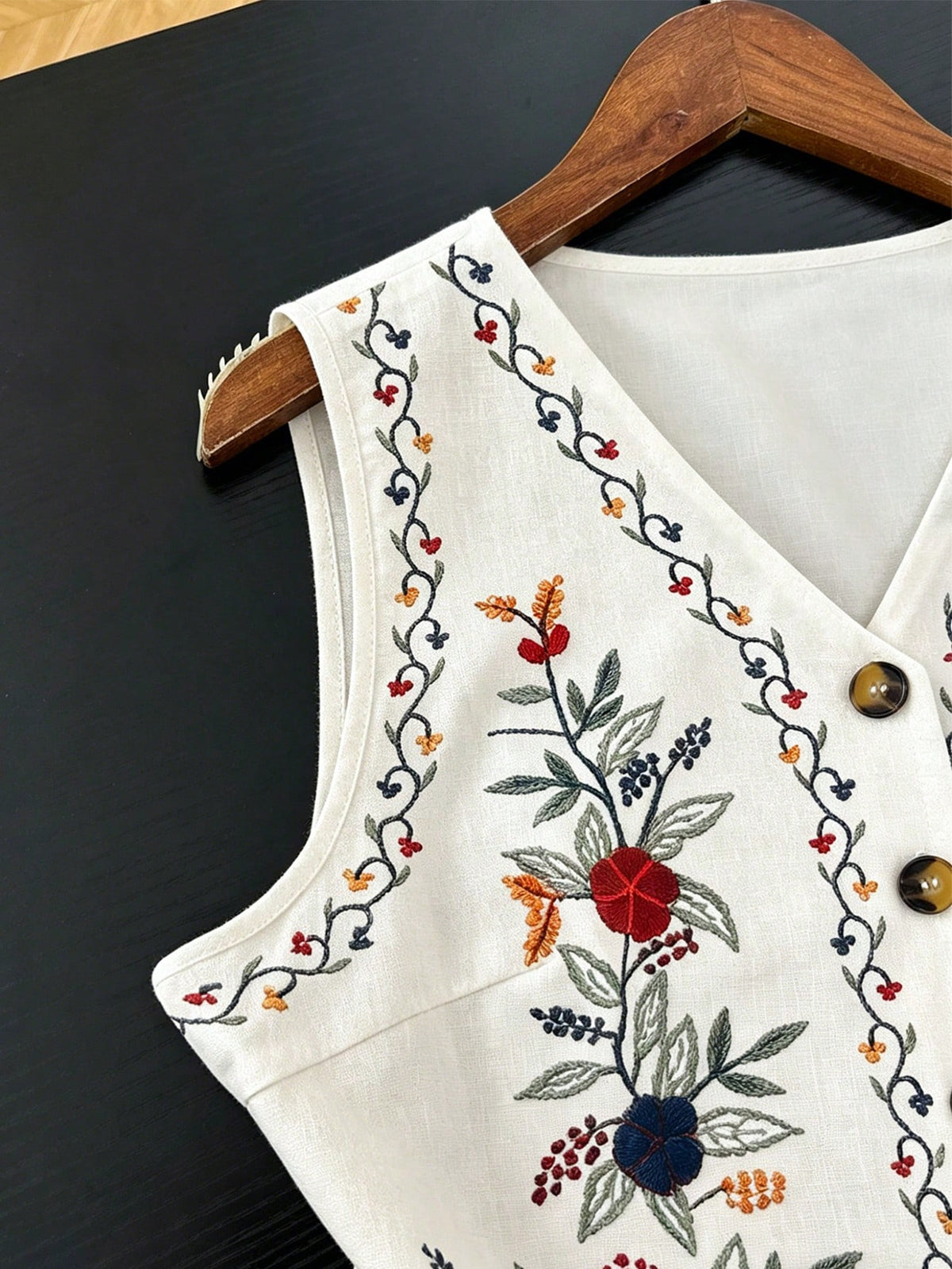 Qadelle Women's Casual Floral Print Button Front Camisole For Summer Holiday