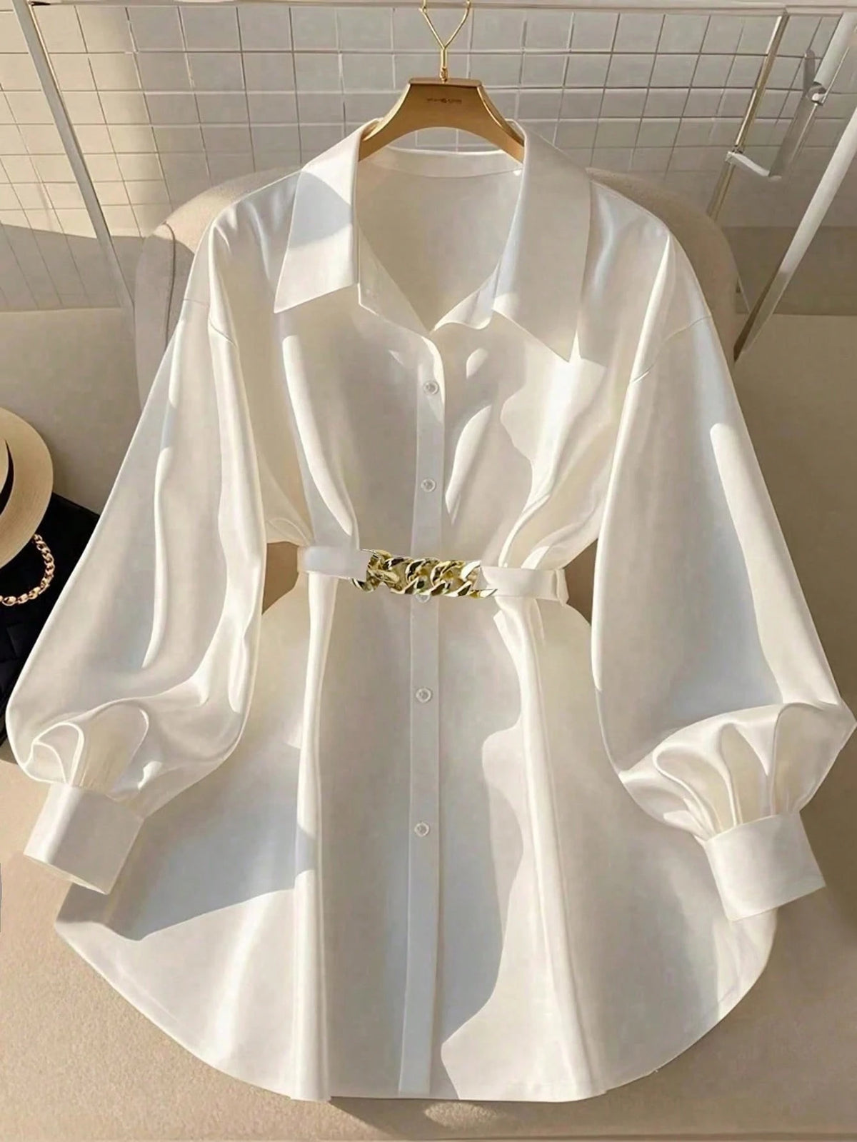 Qadelle Women's Simple Solid Color Casual Blouse Fall Cloth For Women