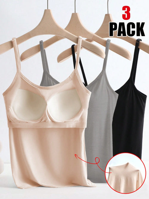 Qadelle Women's Solid Color Simple Daily Tank Top