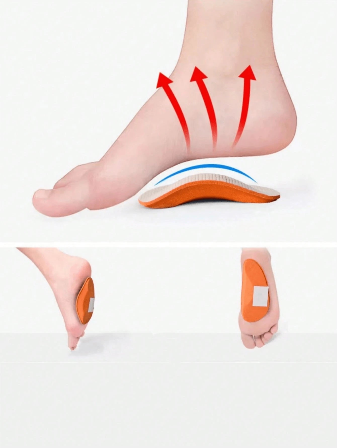 QKC 1 Pair EVA Insoles With Arch Support, Non-Slip Cushion, Comfortable Sports Insoles, Shoe Accessories For Sneakers, Snow Boots, Casual Shoes, Women Men Shoes