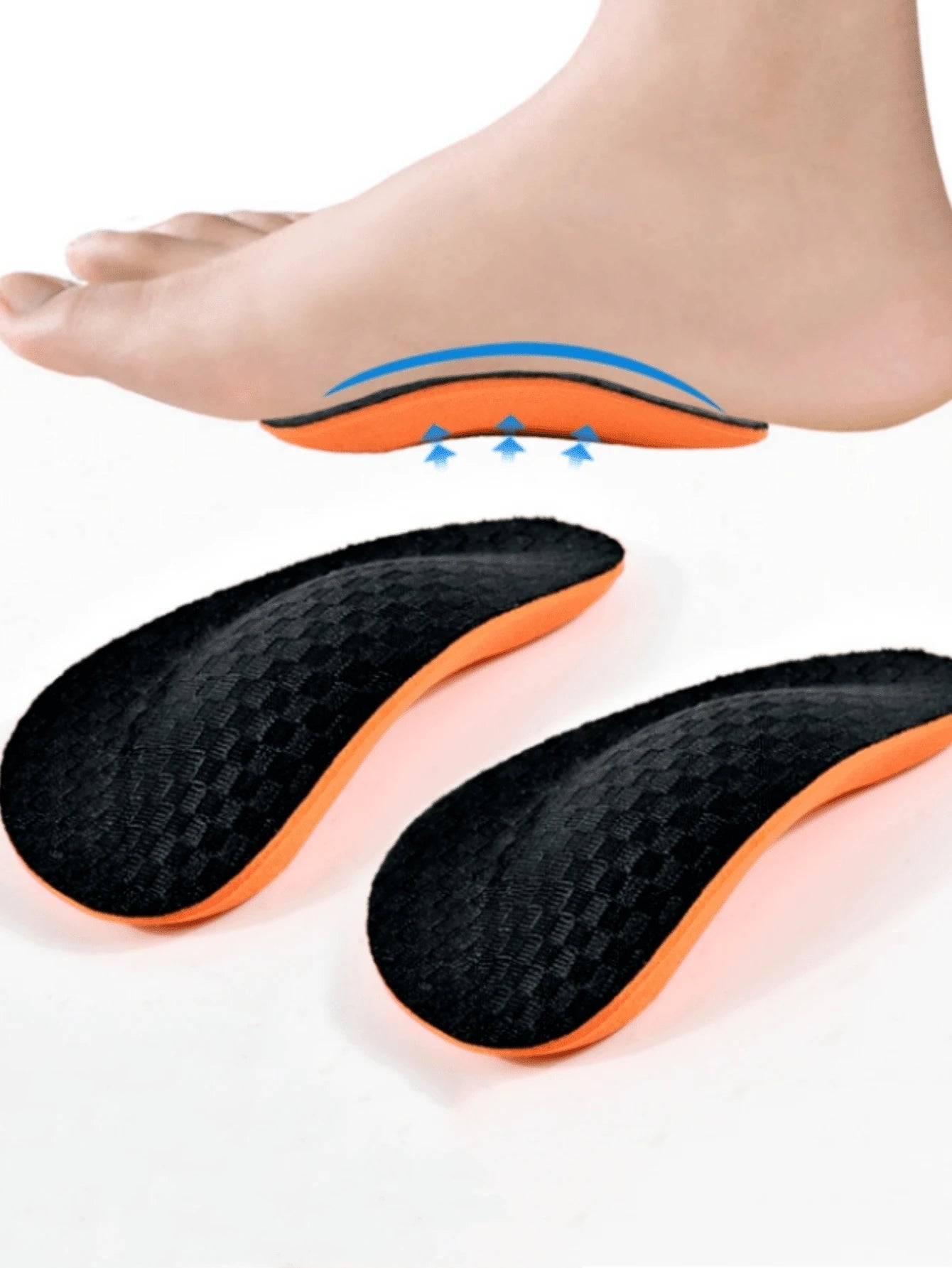 QKC 1 Pair EVA Insoles With Arch Support, Non-Slip Cushion, Comfortable Sports Insoles, Shoe Accessories For Sneakers, Snow Boots, Casual Shoes, Women Men Shoes