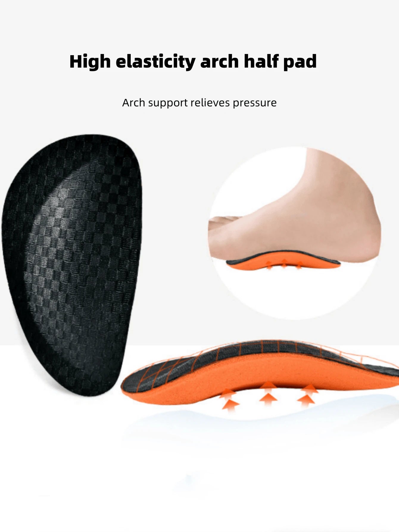 QKC 1 Pair EVA Insoles With Arch Support, Non-Slip Cushion, Comfortable Sports Insoles, Shoe Accessories For Sneakers, Snow Boots, Casual Shoes, Women Men Shoes