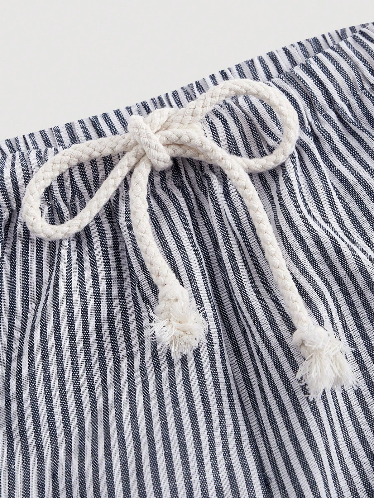 Qutie Casual Striped Wide Leg Pants With Drawstring Waist