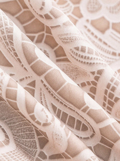 Rafferiza Lace 3D Printed Square Neck Elegant Dress, Comfortable Slimming Fit For Daily Commute And Work, 2026 Summer New Women's Sleeveless Party And Gathering Dress, White Lace Sleeveless Waist-Defi