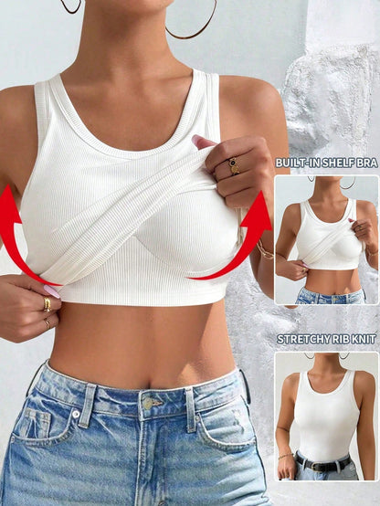 Raffinéa Fitted Sexy Minimalist Sexy Phoenix With Padded Ribbed Camisole