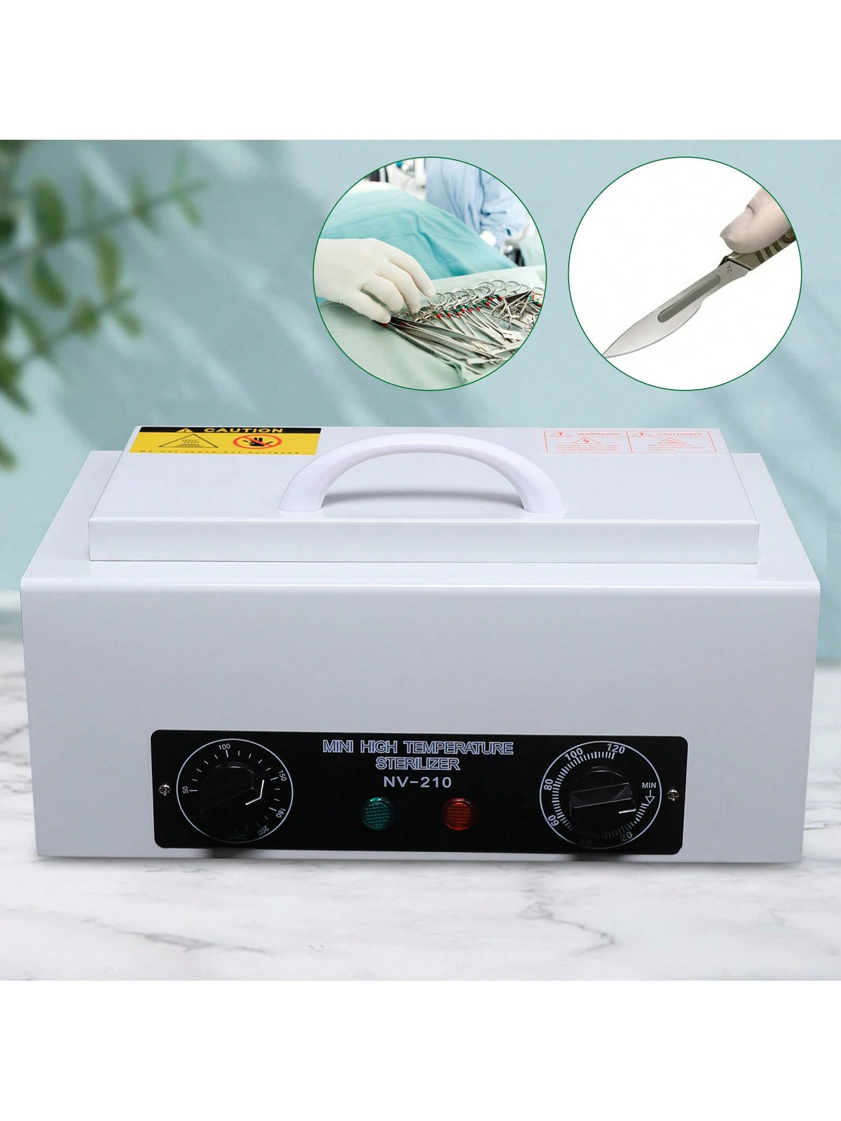 Rainaut 110V 300W Dry Heat Sterilizer Cabinet Autoclave Magnifier Tattoo Disinfect Salon Machine High-Temperature Disinfection Box, Metal Cleaning Box, Sterilizer Box 31*20.5*17.5cm/12.2*8.07*6.89in