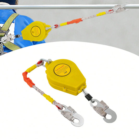 Rainaut Retractable Safety Line, 330 Lb Fall Protection Rope, Fall Protection Equipment With Retractable Safety Harness For Working At Heights, Engineering And Construction, 33 Feet (10 M) Fall Arrest