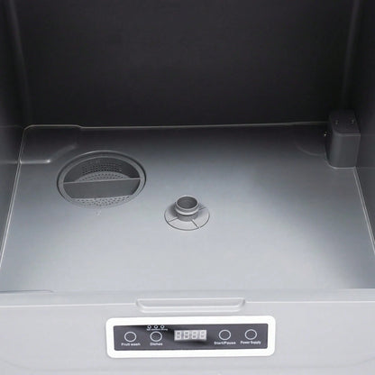 Rainaut Set Of Freestanding 110V Stainless Steel Countertop Dishwasher With Touch Screen, Portable 3 Washing Mode Program Countertop Dishwasher, Mini Dishwasher IPX1 Waterproof For Small Households, A