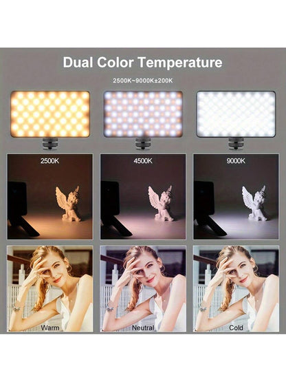 Rechargeable Selfie Light, Phone Fill Light With Clip, Portable And Detachable Clip On Video Light For Selfie, Makeup, Live Streaming Compatible With Iphone Android IPad Smartphone LED Light Portable