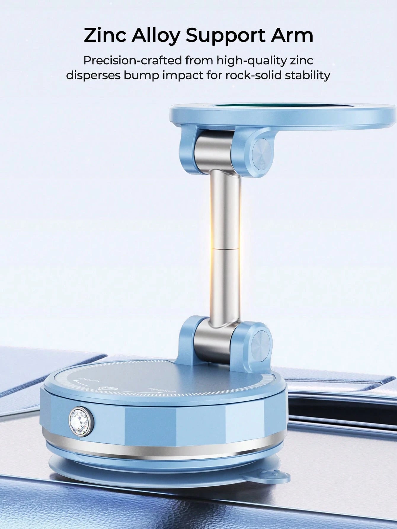 REMAX 720° 3‑Axis Car Magnetic Mount, N52 Powerful Magnetic Suction, Zinc Alloy Arm, Vacuum Suction Cup, Universal For All Phones, Car Accessories, Car Stuff, Car Essentials
