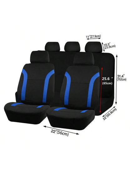 REMAX 9pcs Car Seat Covers Set Mesh Fabric With Airbag Universal Fit For Van Truck Car Suv Seat Cushion Auto Accessories New Design
