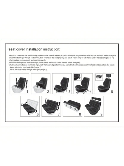 REMAX 9pcs Car Seat Covers Set Mesh Fabric With Airbag Universal Fit For Van Truck Car Suv Seat Cushion Auto Accessories New Design