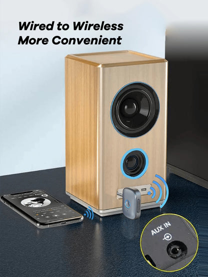 REMAX Mini Bluetooth Audio Receiver Adapter With Built-In HD Mic, Wireless Upgrade For Car Stereos, TVs & Speakers, Clear Hands-Free Calls, Music & Navigation Audio, Plug & Play, Car Accessories, Car