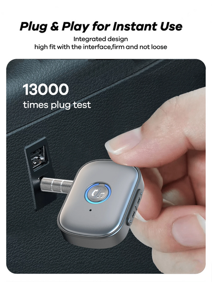 REMAX Mini Bluetooth Audio Receiver Adapter With Built-In HD Mic, Wireless Upgrade For Car Stereos, TVs & Speakers, Clear Hands-Free Calls, Music & Navigation Audio, Plug & Play, Car Accessories, Car