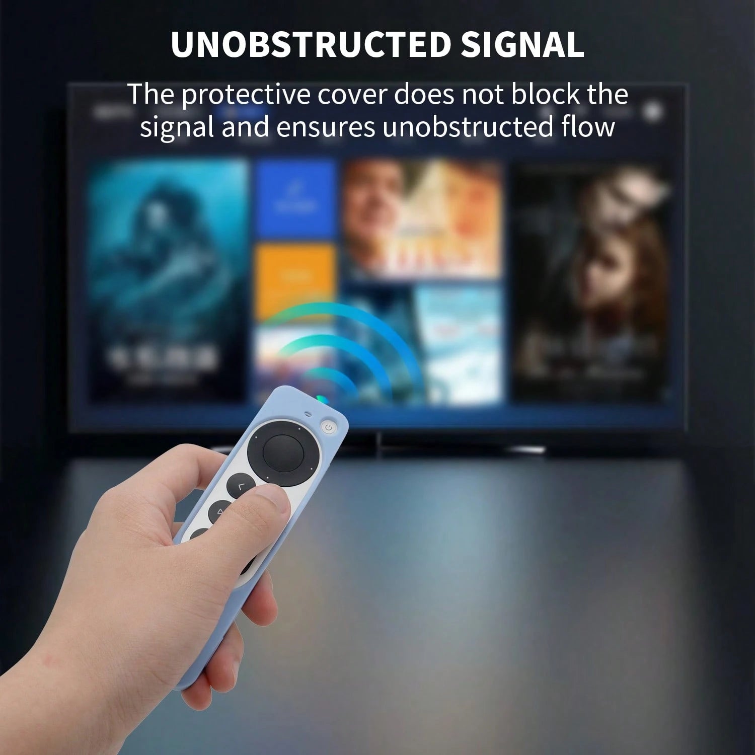 Replacement Silicone Case Cover For Apple TV 4K- 3rd Gen Remote, New 4K 2021-2024 Series 6th Gen/6th Generation Control, Easy To Find With Lanyard