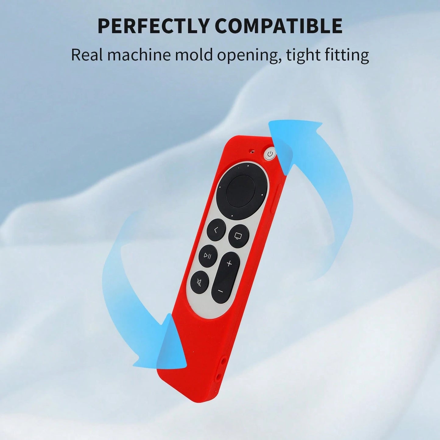 Replacement Silicone Case Cover For Apple TV 4K- 3rd Gen Remote, New 4K 2021-2024 Series 6th Gen/6th Generation Control, Easy To Find With Lanyard