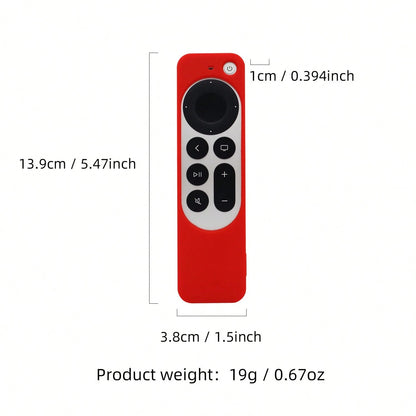 Replacement Silicone Case Cover For Apple TV 4K- 3rd Gen Remote, New 4K 2021-2024 Series 6th Gen/6th Generation Control, Easy To Find With Lanyard