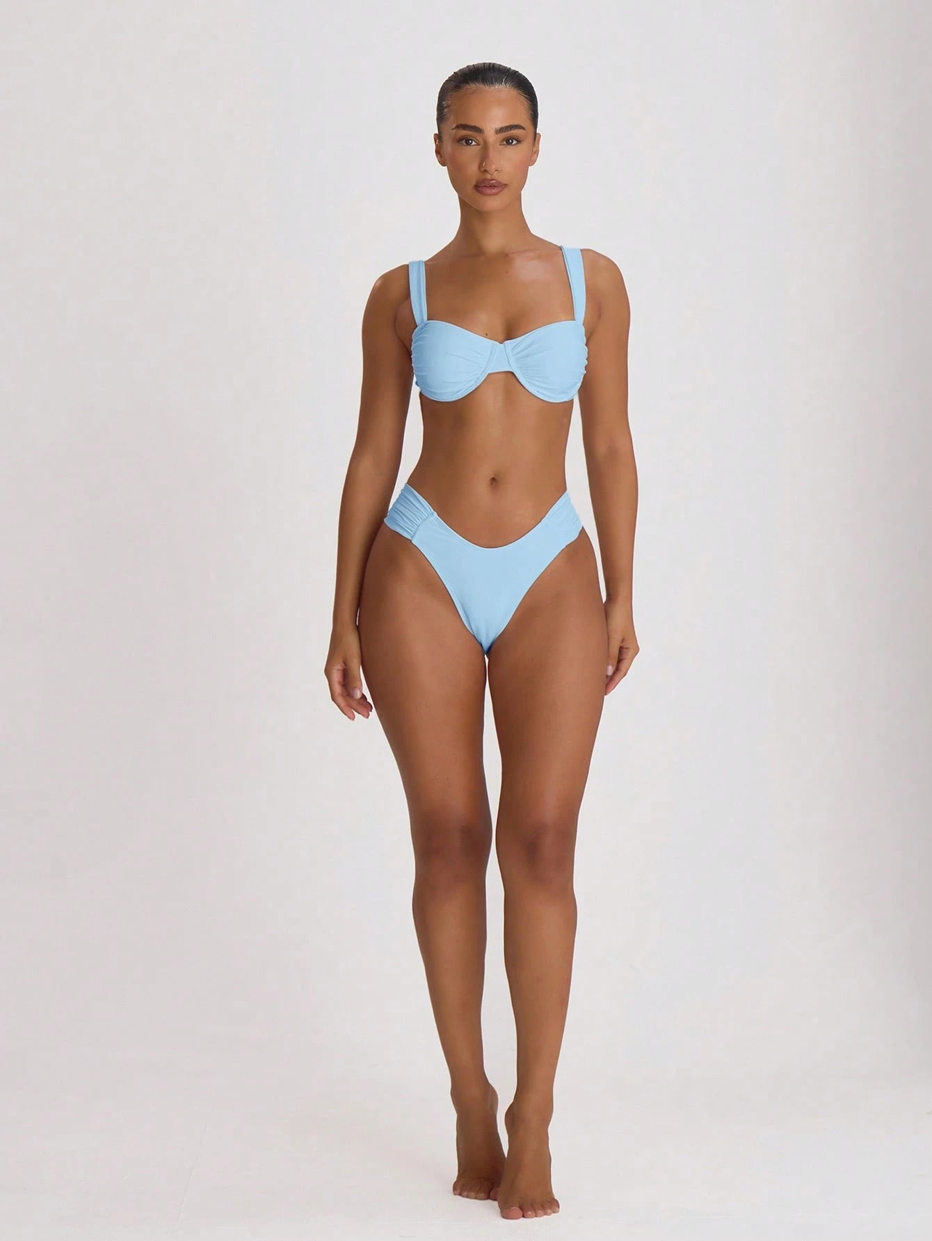 Resort Underwired Ruched Cup Bikini Top Swim Vacation Holiday Summer Travel Beachwear Basics Hen Do Wedding Bridal Bachelorette Resort Core