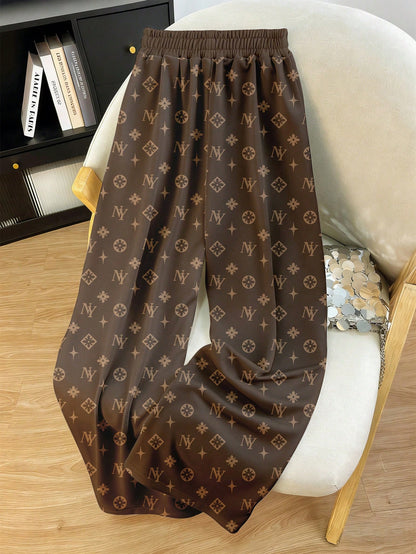 Resyla Fall Women's Minimalist Printed Casual Trousers