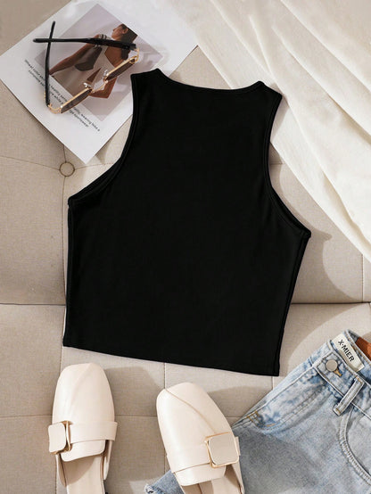 Resyla Round Neck Women's Letter Print Tank Top 90'S Baby Graphic Tees Women Tops