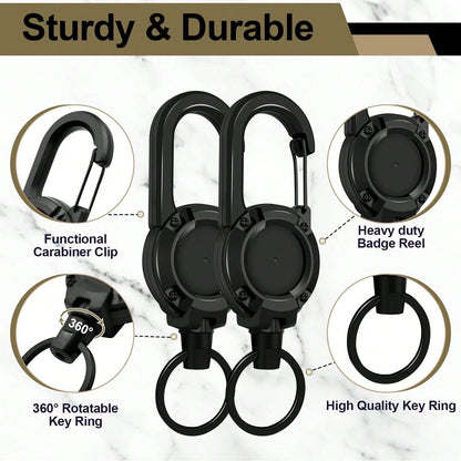 Retractable Phone Lanyard With Heavy Duty Carabiner Clip, Adjustable Anti Lost Wrist Strap And Phone Tether For Smartphones Keys And Bags, Durable Rotating Phone Hanging Strap With Spacer Patch For Tr