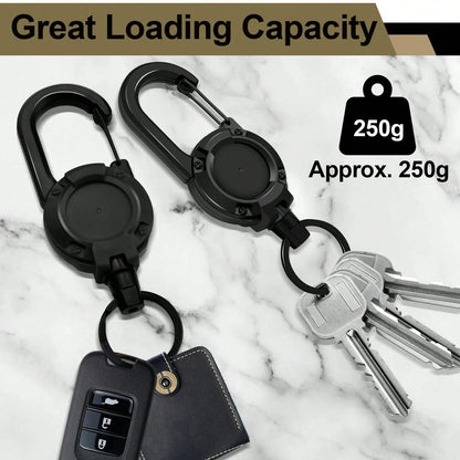 Retractable Phone Lanyard With Heavy Duty Carabiner Clip, Adjustable Anti Lost Wrist Strap And Phone Tether For Smartphones Keys And Bags, Durable Rotating Phone Hanging Strap With Spacer Patch For Tr