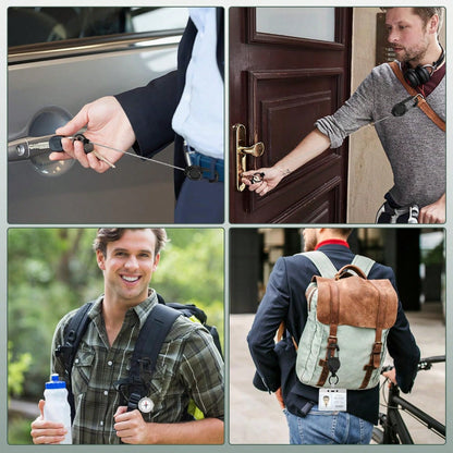 Retractable Phone Lanyard With Heavy Duty Carabiner Clip, Adjustable Anti Lost Wrist Strap And Phone Tether For Smartphones Keys And Bags, Durable Rotating Phone Hanging Strap With Spacer Patch For Tr