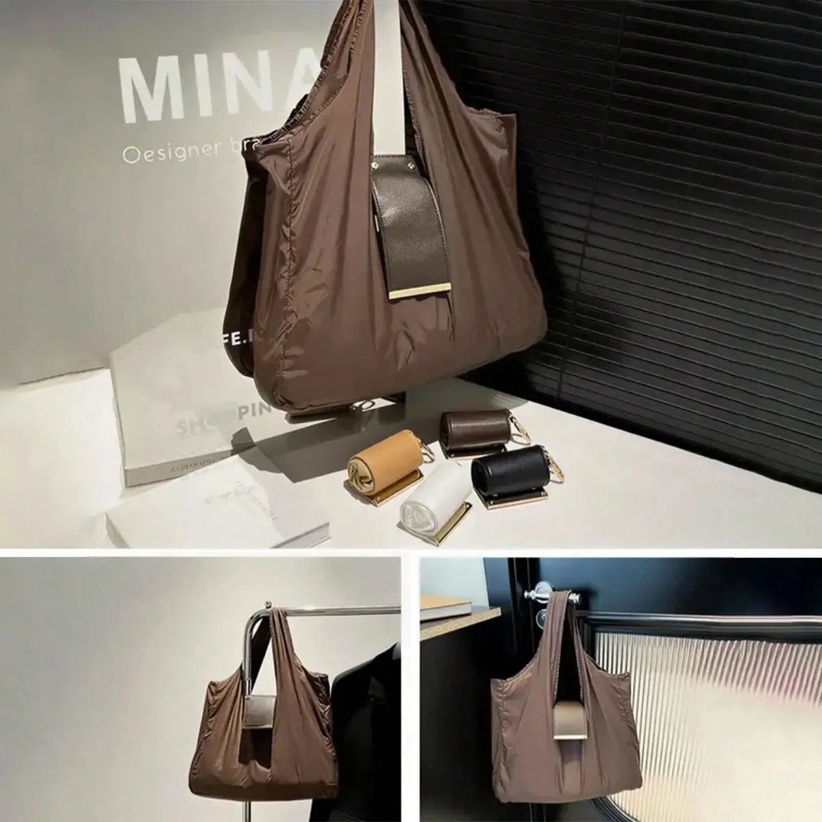 Reusable Expandable Shopping Bag, Foldable Keychain Grocery Pouch For Home Travel Daily Organizing