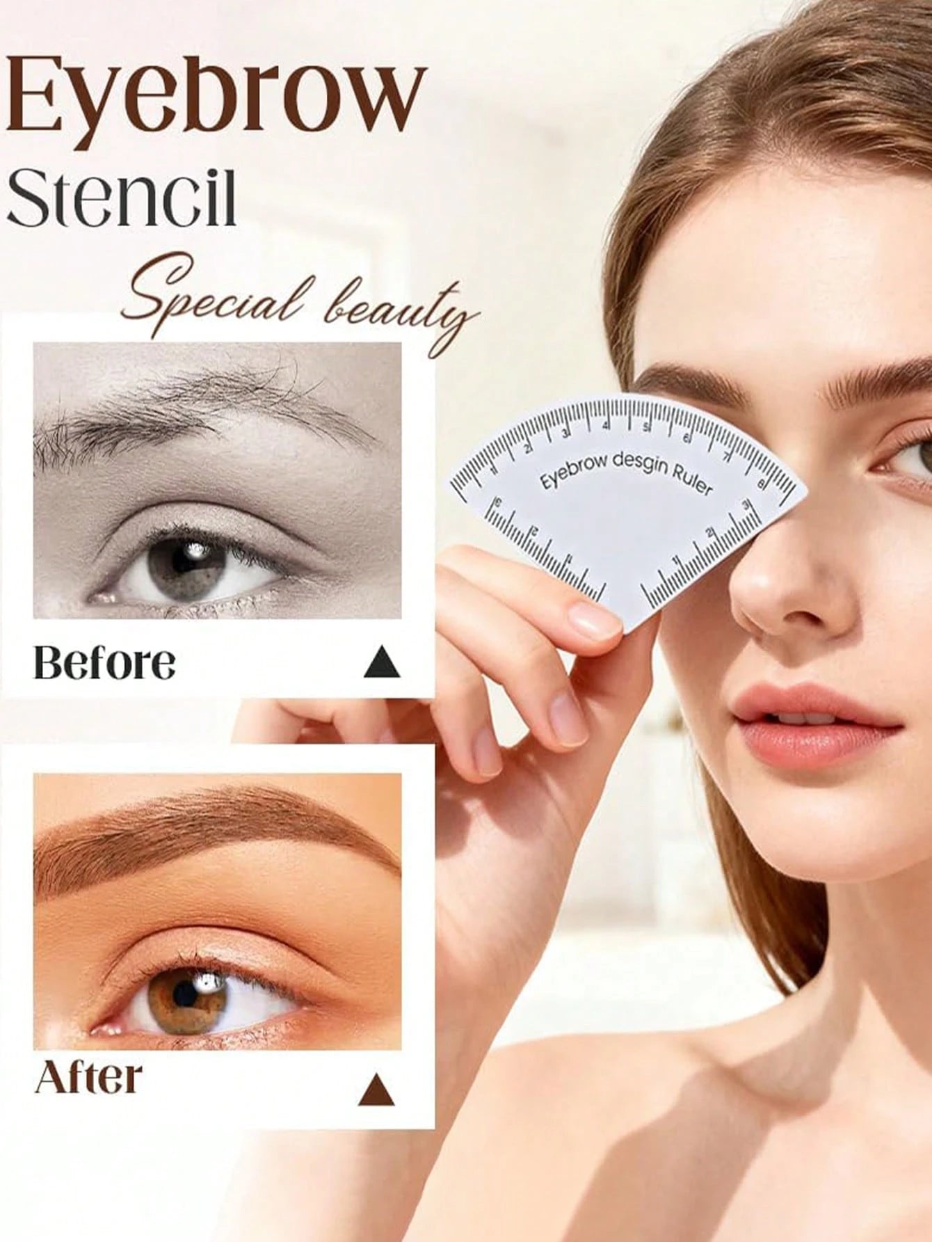 Reusable Eyebrow Stencil Guide, PVC Tattoo Ruler, Affordable Price, Christmas Gift, Cosmetics, Makeup Tools, Cheap Goods, Gift, Women's Gift, Christmas Gift,Giveaways,Travel,Cheap Stuff,Travel Essenti