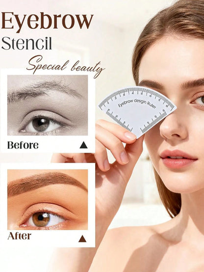 Reusable Eyebrow Stencil Guide, PVC Tattoo Ruler, Affordable Price, Christmas Gift, Cosmetics, Makeup Tools, Cheap Goods, Gift, Women's Gift, Christmas Gift,Giveaways,Travel,Cheap Stuff,Travel Essenti