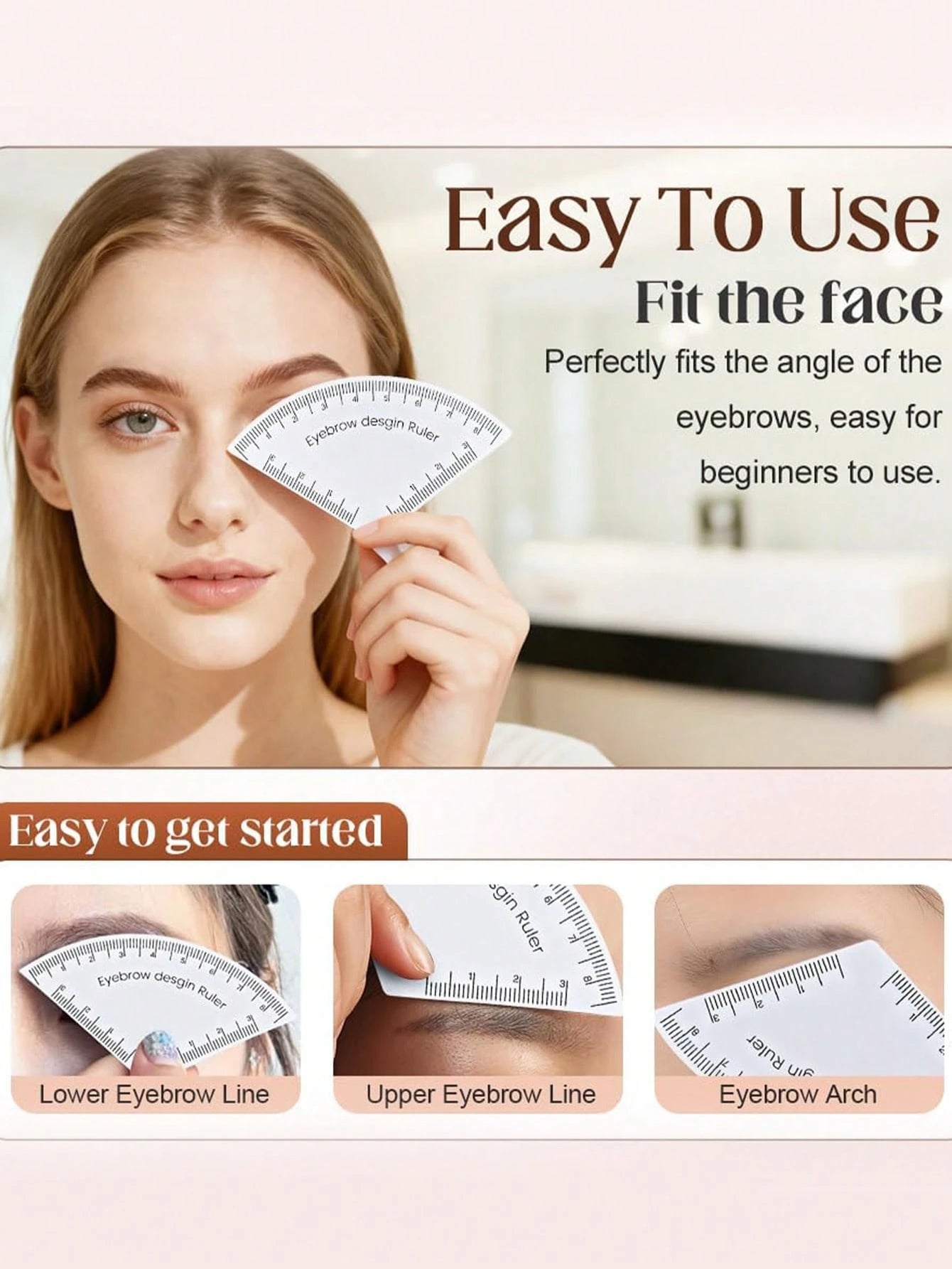Reusable Eyebrow Stencil Guide, PVC Tattoo Ruler, Affordable Price, Christmas Gift, Cosmetics, Makeup Tools, Cheap Goods, Gift, Women's Gift, Christmas Gift,Giveaways,Travel,Cheap Stuff,Travel Essenti