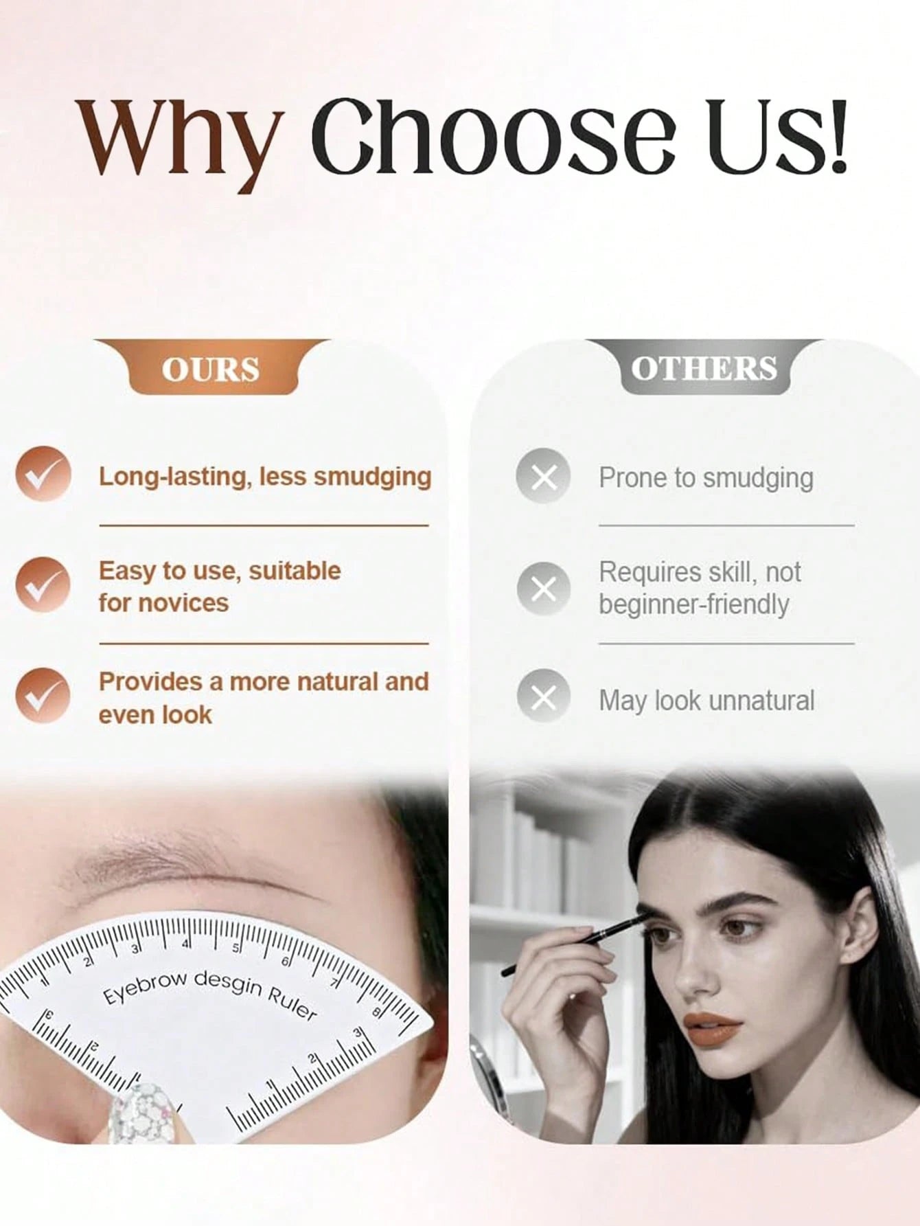 Reusable Eyebrow Stencil Guide, PVC Tattoo Ruler, Affordable Price, Christmas Gift, Cosmetics, Makeup Tools, Cheap Goods, Gift, Women's Gift, Christmas Gift,Giveaways,Travel,Cheap Stuff,Travel Essenti