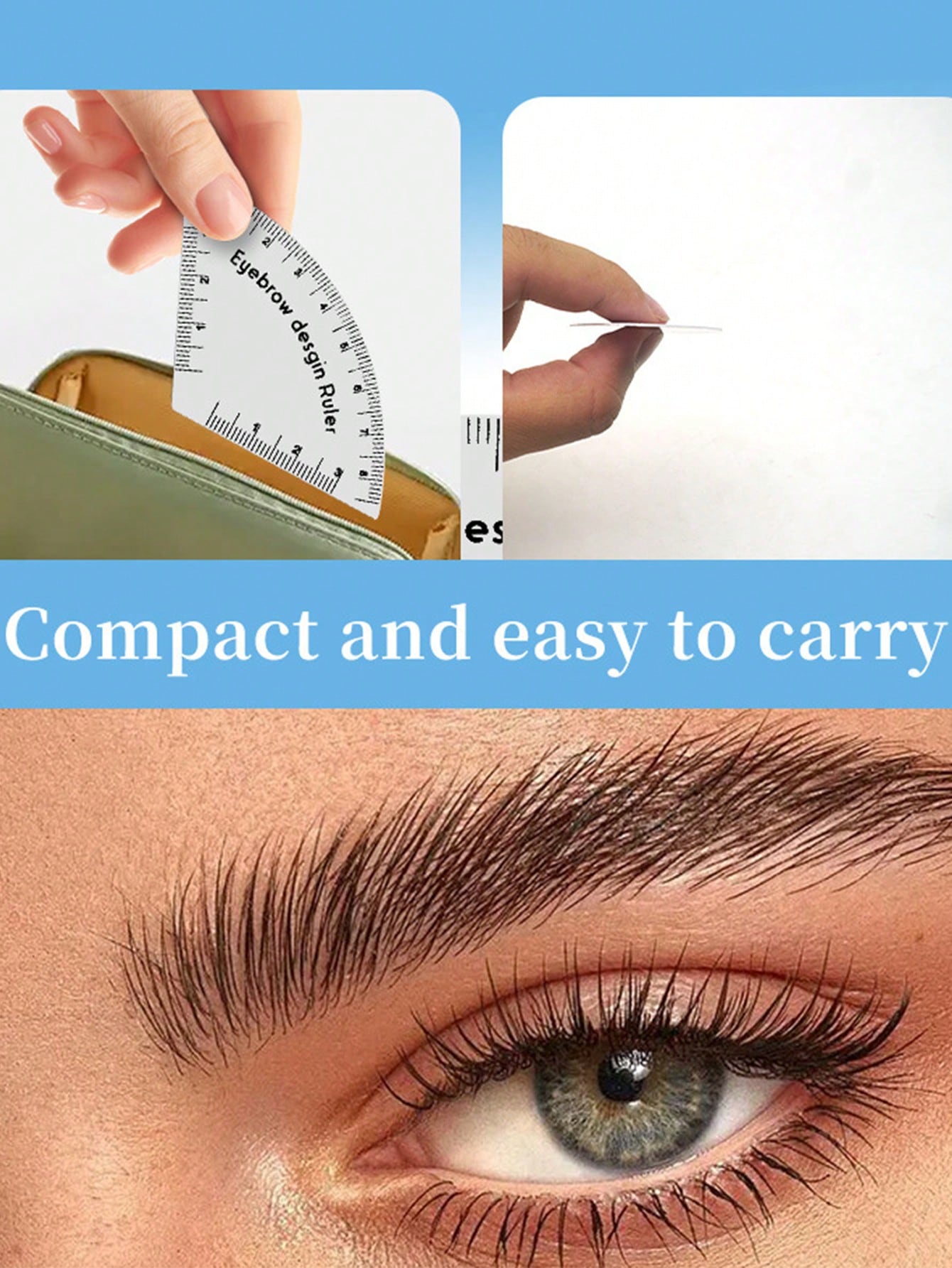 Reusable Eyebrow Stencil Guide, PVC Tattoo Ruler, Affordable Price, Christmas Gift, Cosmetics, Makeup Tools, Cheap Goods, Gift, Women's Gift, Christmas Gift,Giveaways,Travel,Cheap Stuff,Travel Essenti
