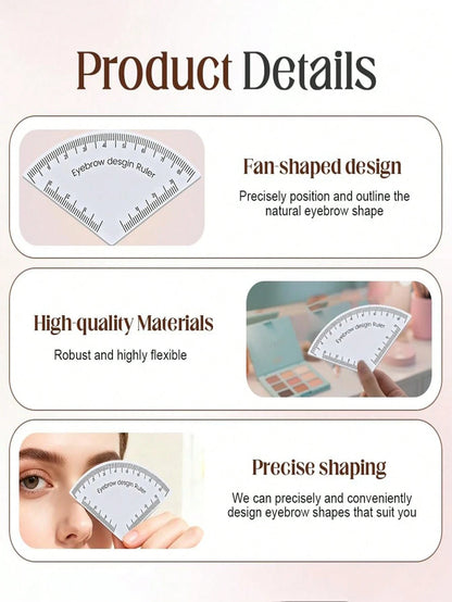 Reusable Eyebrow Stencil Guide, PVC Tattoo Ruler, Affordable Price, Christmas Gift, Cosmetics, Makeup Tools, Cheap Goods, Gift, Women's Gift, Christmas Gift,Giveaways,Travel,Cheap Stuff,Travel Essenti
