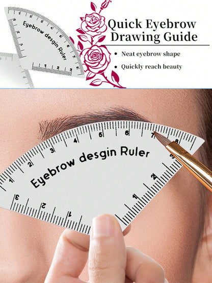Reusable Eyebrow Stencil Guide, PVC Tattoo Ruler, Affordable Price, Christmas Gift, Cosmetics, Makeup Tools, Cheap Goods, Gift, Women's Gift, Christmas Gift,Giveaways,Travel,Cheap Stuff,Travel Essenti