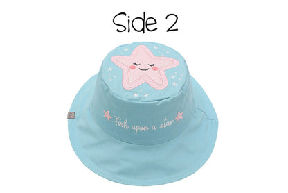 Reversible Baby & Kids Sun Hat - Narwhal & Starfish