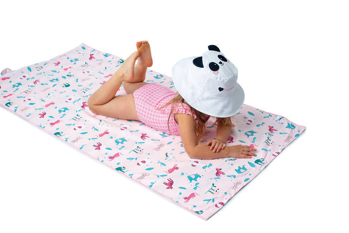Reversible Baby & Kids Sun Hat - Panda & Koala