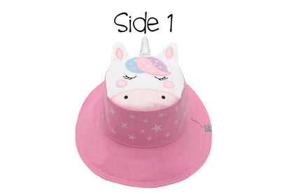 Reversible Baby & Kids Sun Hat - Unicorn & Star