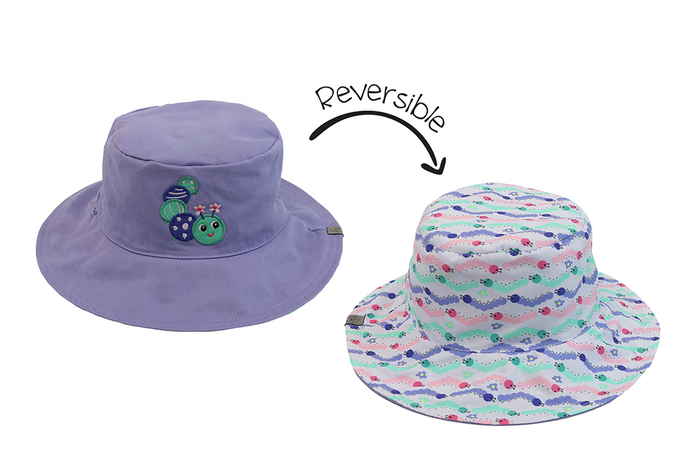 Reversible Baby/Kids Mixed Sun Hat - Caterpillar