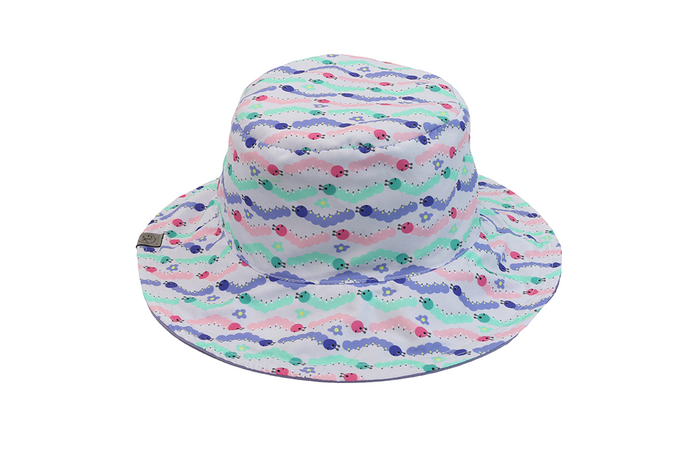 Reversible Baby/Kids Mixed Sun Hat - Caterpillar