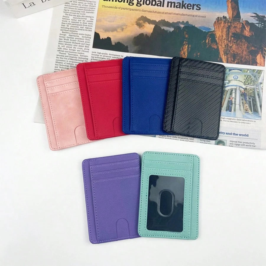 RFID Blocking Card Holder, PU Leather ID Card Case, Slim Multi-Card Wallet, Portable & Fashionable Card Holder, Minimalist Wallet, Mini Wallet, Wallet, RFID Wallet, Card Holder